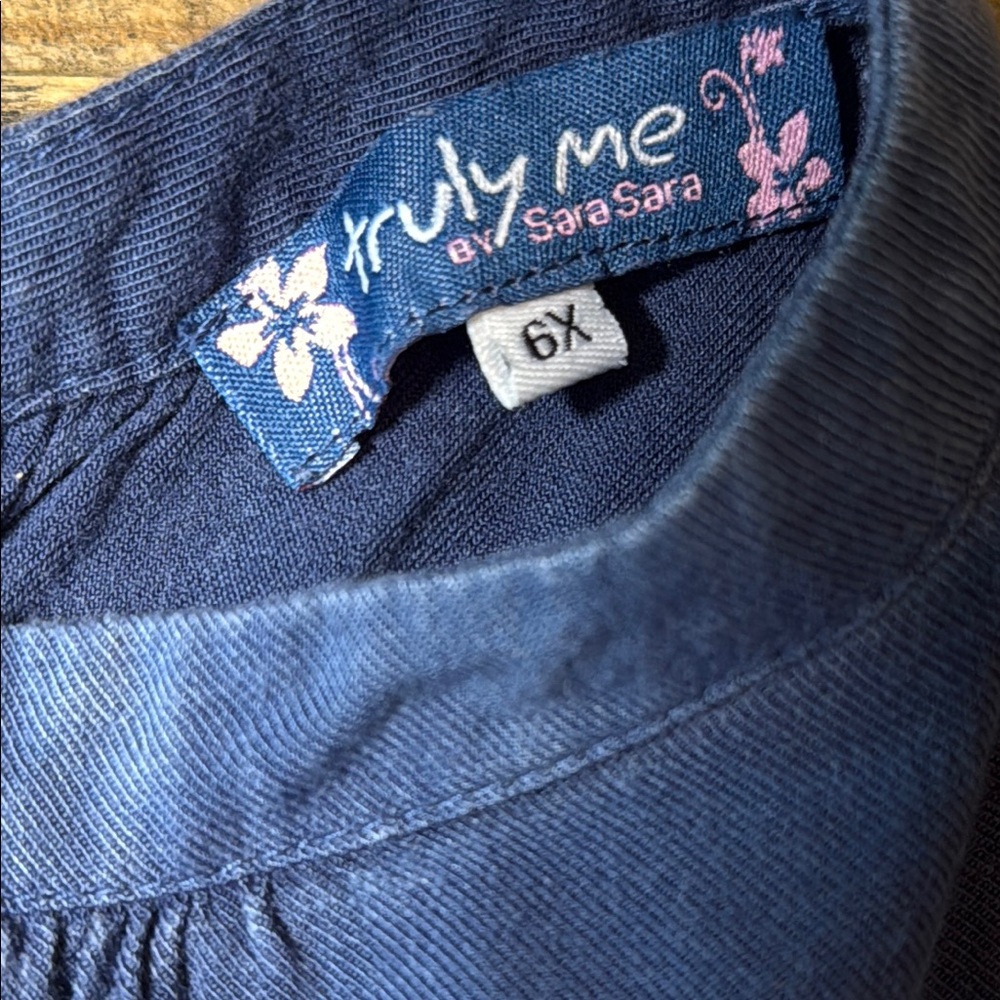 Truly Me blue lace detail dress size 6x - Picture 6 of 11